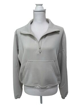 lululemon Brushed Softstreme Half-Zip Pullover - Jade Grey Sz 10